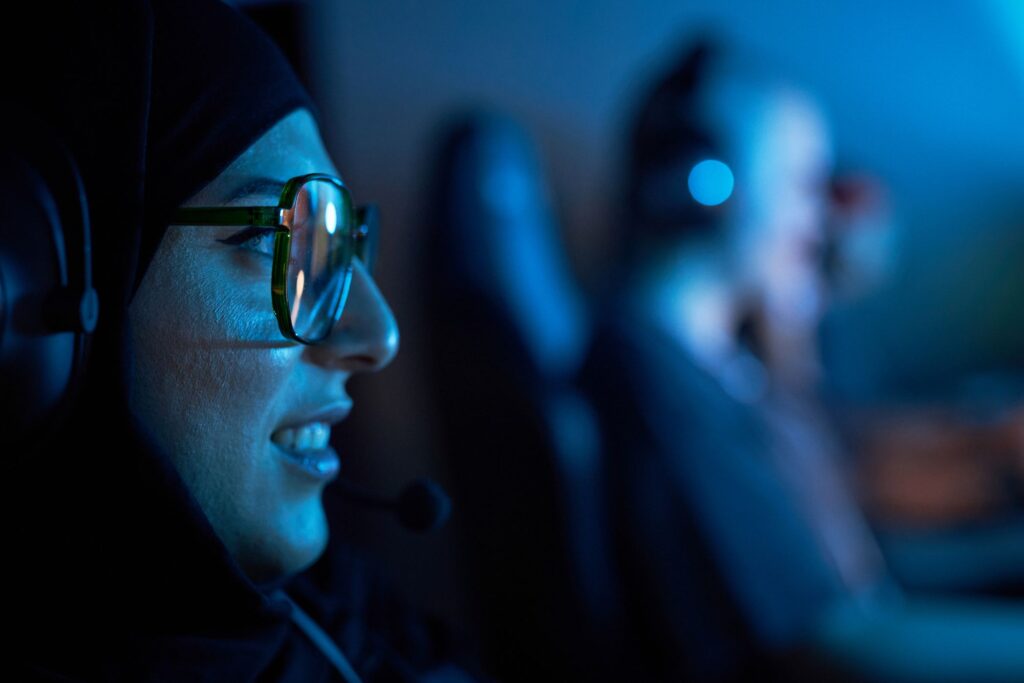 Cyber security young woman browsing